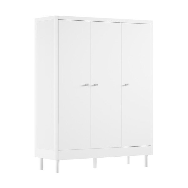 Armadio per bambini bianco in faggio massiccio 146x190x55 cm Forrest – Vipack