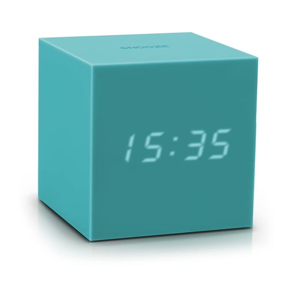 Sveglia a LED turchese Cubo di gravità Gravity Cube Click - Gingko