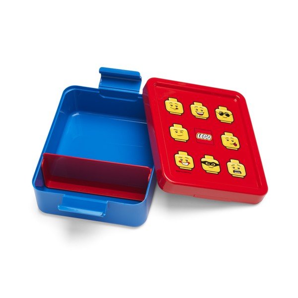 Scatola per snack blu con coperchio rosso Iconic - LEGO®-image-1