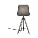 Lampada da tavolo grigia in legno naturale e tessuto, altezza 57,5 cm Tripod - Trio