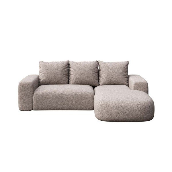 Divano angolare grigio (con penisola a destra e chaise lounge) Monce – Rodier