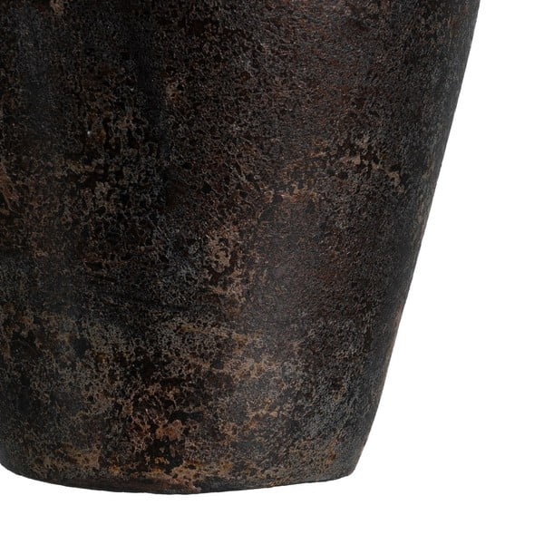 Vaso marrone scuro in terracotta alto (altezza totale 60 cm) Artem – Ixia-image-4