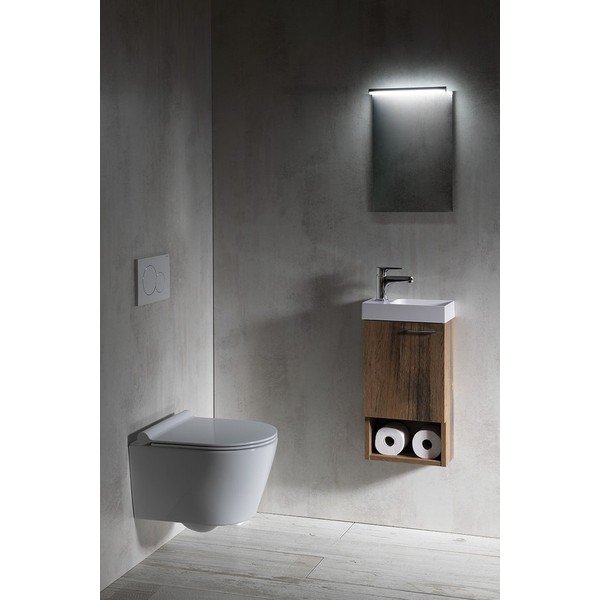 Mobile senza lavabo di colore naturale con effetto rovere da appendere 30x53 cm Latus Xi – Sapho-image-2