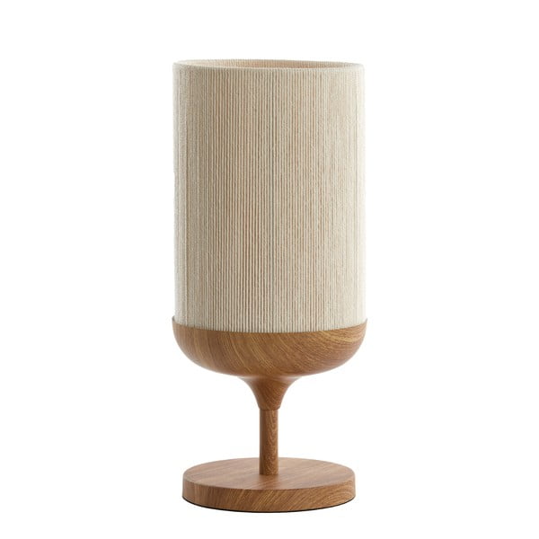 Lampada da tavolo in colore naturale con paralume in tessuto (altezza 50 cm) Dania - Light & Living