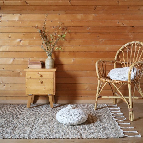 Tappeto di colore naturale in iuta tessuto a mano 110x170 cm Sierra – Nattiot-image-1
