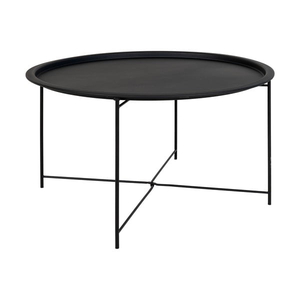 Tavolino rotondo in metallo nero ø 75 cm Bastia - House Nordic