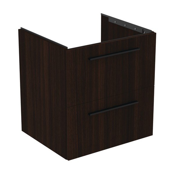 Mobile per lavabo marrone scuro in rovere naturale a sospensione 60x63 cm i.Life B - Ideal Standard-image-4