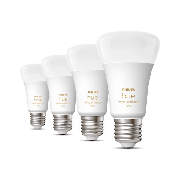 Lampadine smart a LED in set da 4 E27, 9 W White ambiance - Philips Hue