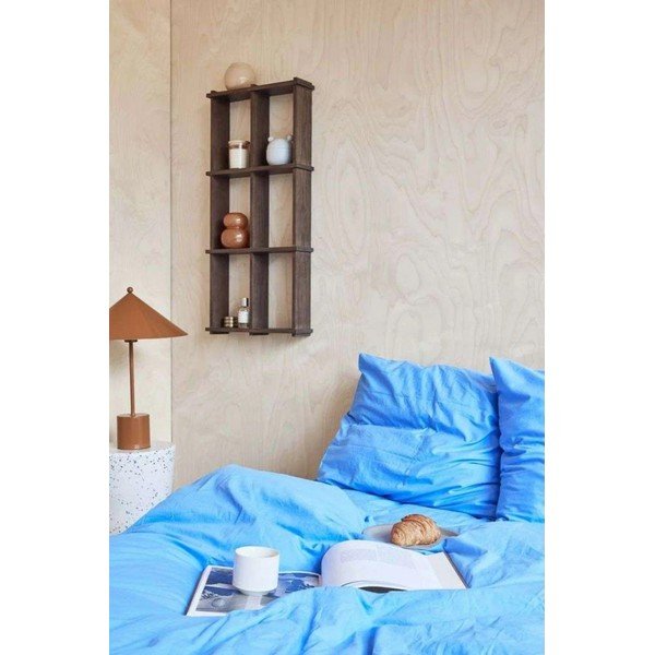 Mensola colore naturale scuro in frassino massiccio con ripiani multipli 42,5 cm Grid – OYOY Living Design-image-2