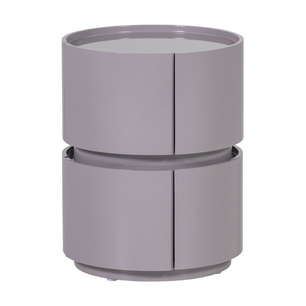 Comodino grigio chiaro lucido Lunex – WOOOD-image-4