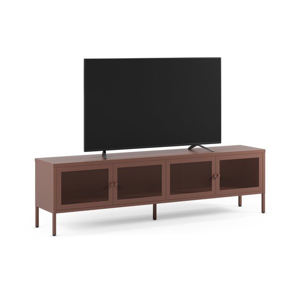 Mobile TV burgundy in metallo 160x50x35 cm Fayna – Marckeric-image-1
