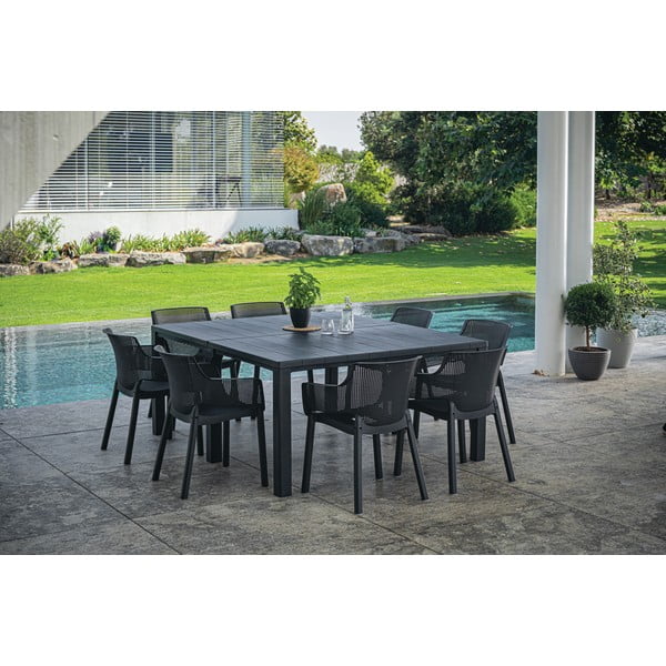 Sedia da giardino in plastica grigio scuro Elisa - Keter-image-4