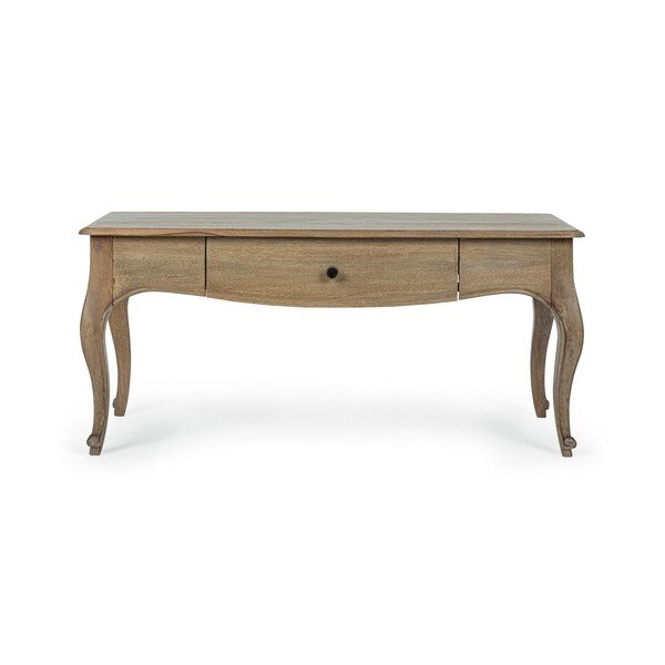 Tavolino da salotto colore naturale scuro in mango massiccio 55x110 cm Domitille – Bizzotto-image-2