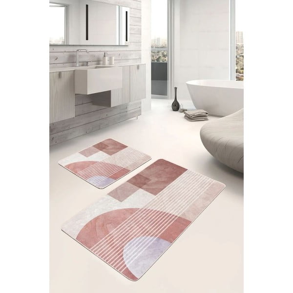 Set di tappetini per il bagno in velluto 2 pz 60x100 cm – Mila Home-image-2