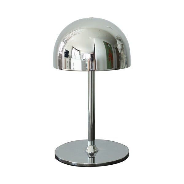 Lampada da tavolo LED argentata con paralume in metallo con telecomando (altezza totale 22 cm) Tim – Sirius