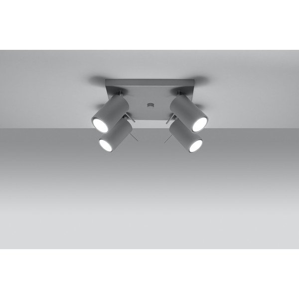 Apparecchio da soffitto grigio Quatre Etna - Sollux-image-1