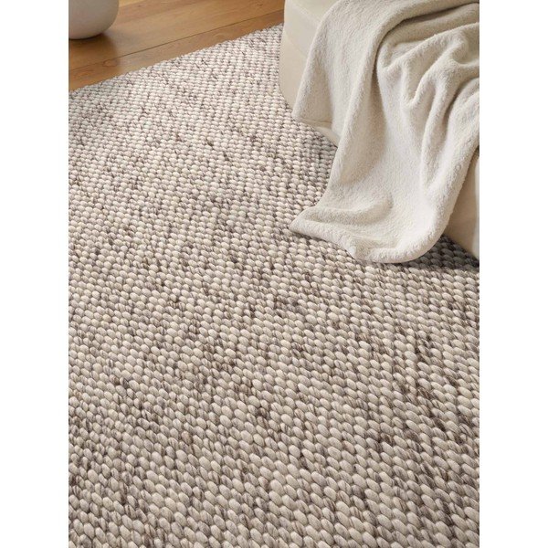 Tappeto beige/di colore naturale in lana tessuto a mano 140x200 cm Lyon Beans – Elle Decoration-image-3