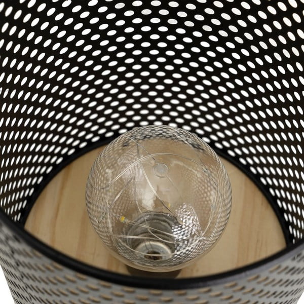 Lampada da tavolo nera con paralume in metallo (altezza 20 cm) - Casa Selección-image-2
