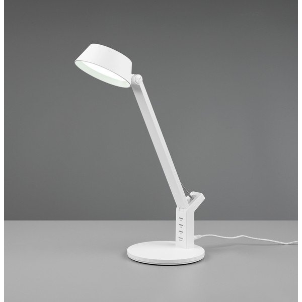 Lampada da tavolo LED bianco opaco con intensità regolabile (altezza totale 40 cm) Ava – Trio-image-3