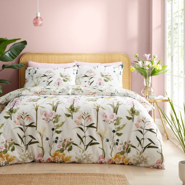 Biancheria da letto verde chiaro in cotone per letto matrimoniale 200x200 cm Exotic Floral – RHS-image-2