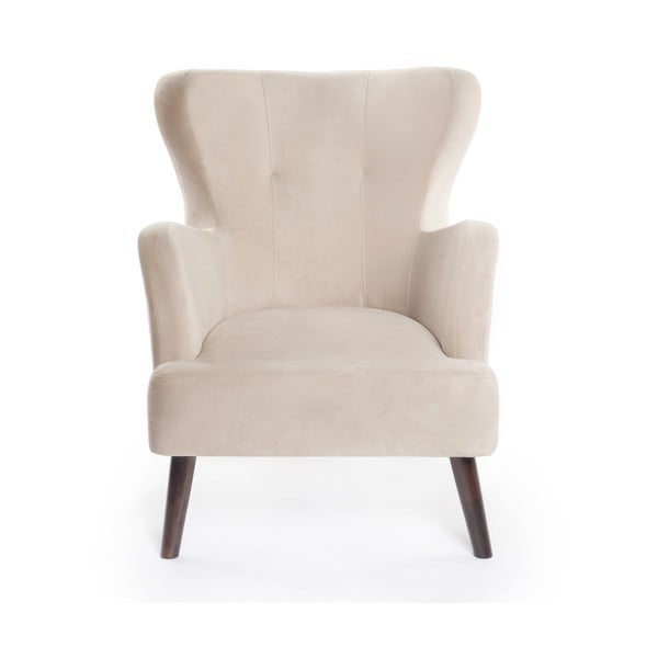 Poltrona in velluto beige Noemye - Bonami Essentials-image-2