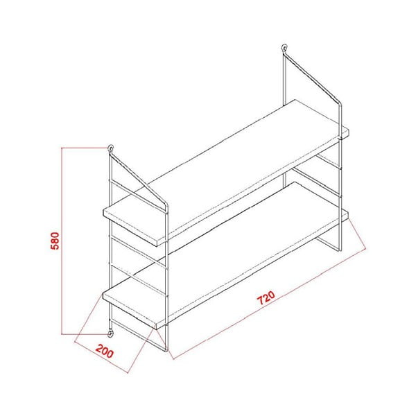 Mensola a muro bianca Garetto i Armon - Decortie-image-2