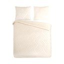 Set lenzuola letto matrimoniale in microfibra crema 200x220 cm Pure Zigzag - Good Morning