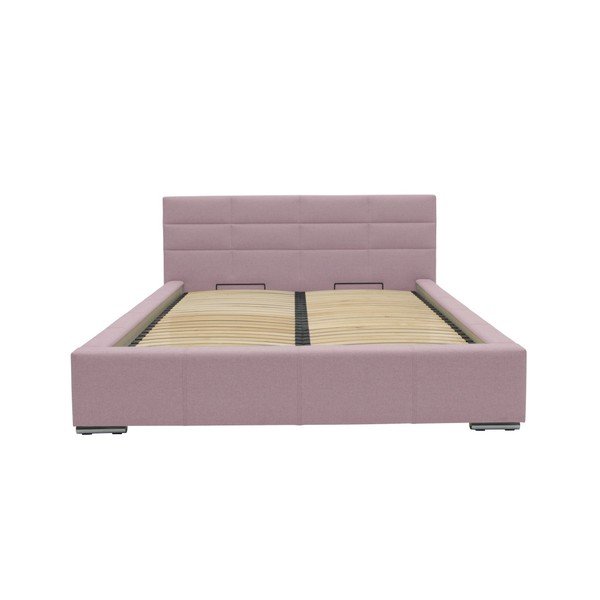 Světle růžová dvoulůžková postel Mazzini Beds Reve, 140 x 200 cm-image-4
