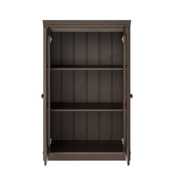 Vetrina marrone scuro in pino massiccio 74x118x35 cm Anita – Støraa-image-3