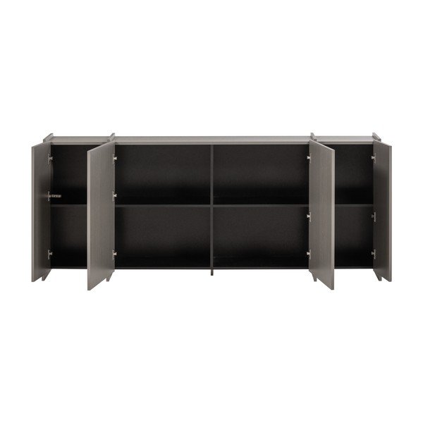 Credenza grigia con effetto frassino 200x85x44 cm Brock – WOOOD-image-4