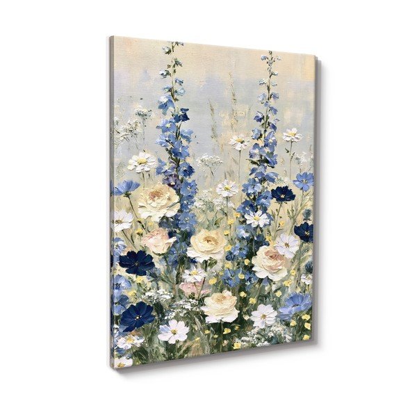 Dipinto stampato dipinto su tela 60x80 cm Blue Meadow – Styler-image-3