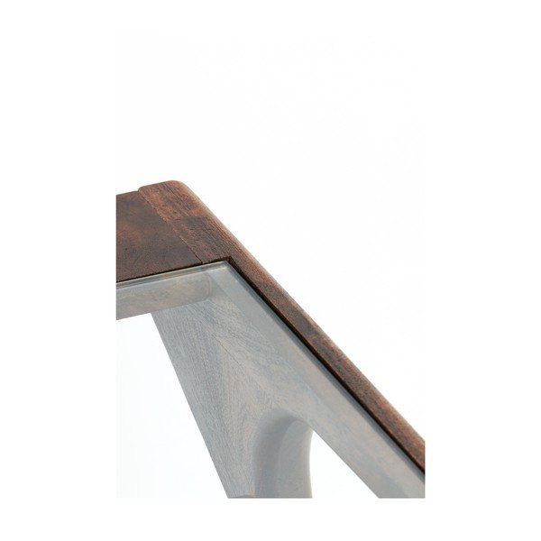 Tavolino da salotto di colore naturale con piano in vetro 70x112 cm Yuki – Light & Living-image-3