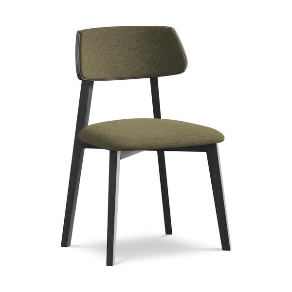 Sedia da pranzo verde in legno massiccio Niu – Makamii