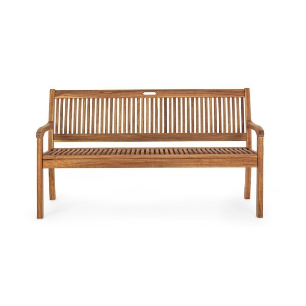 Panca da giardino di colore naturale in legno massiccio Noemi – Bizzotto