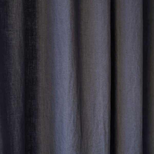 Tenda di lino grigio scuro con passanti Night Time, 250 x 140 cm Dark Grey - Linen Tales-image-1