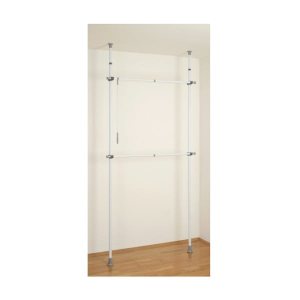 Appendiabiti telescopico in metallo bianco Herkules - Wenko-image-4