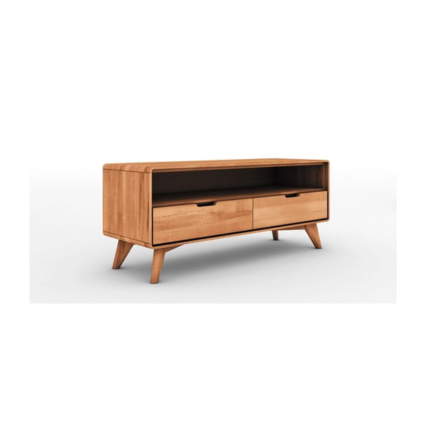 Tavolo TV in legno di faggio 120x48 cm Greg - The Beds