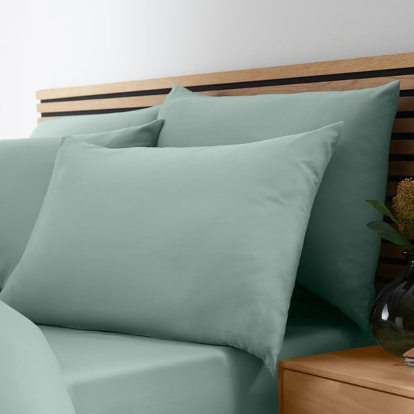 Set copripiumino e federa verde per letto matrimoniale e per letto esteso 230x220 cm So Soft Non-Iron – Catherine Lansfield-image-3