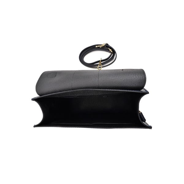 Borsa in pelle blu scuro , 22 x 27 cm - Isabella Rhea-image-3