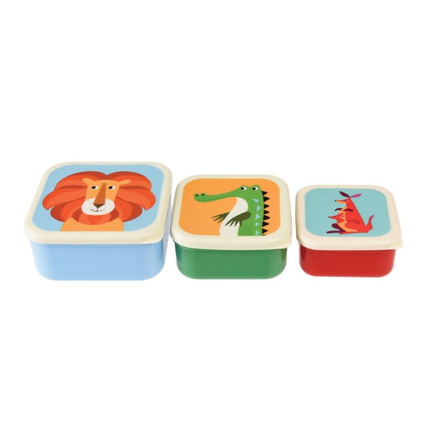 Set di 3 scatole per snack Creatures Colourful Creatures - Rex London-image-3