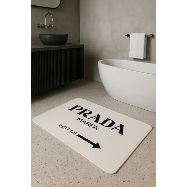 Set di tappetini per il bagno bianchi in velluto 2 pz 60x100 cm Prada – Mila Home-image-2