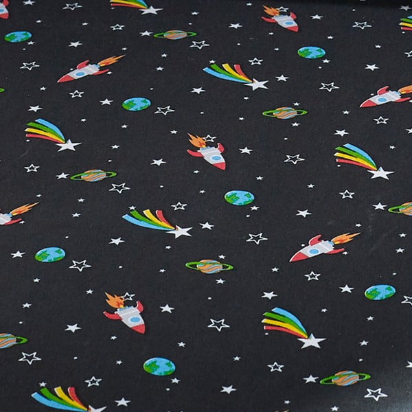 Lenzuolo con angoli per bambini nero per letto singolo 90x190 cm Rainbow Rockets – Catherine Lansfield-image-2