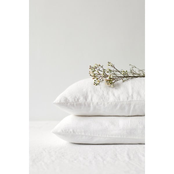 Federa di lino bianca , 70 x 90 cm White - Linen Tales