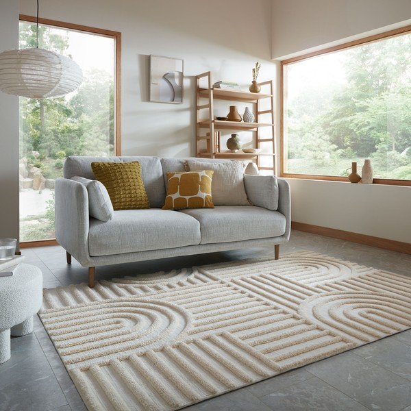 Tappeto color crema 133x190 cm Elara – Flair Rugs-image-1