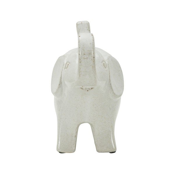 Statuetta decorativa in ceramica Elefante, altezza 23 cm - Mauro Ferretti-image-1