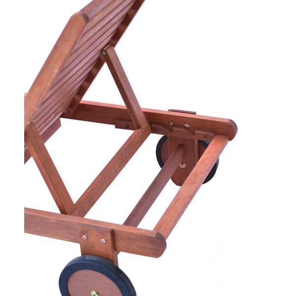 Sedia a sdraio da giardino in legno Victoria - Rojaplast-image-4