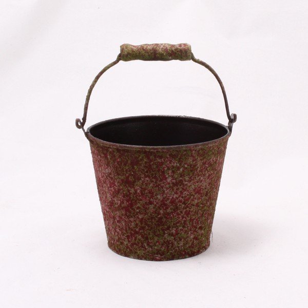 Hnědý plechový obal na květináč Dakls II