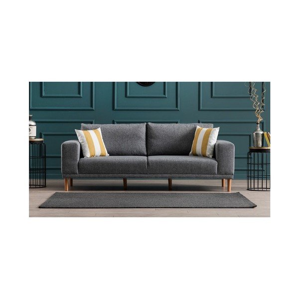 Divano a tre posti grigio Franz - Balcab Home-image-2