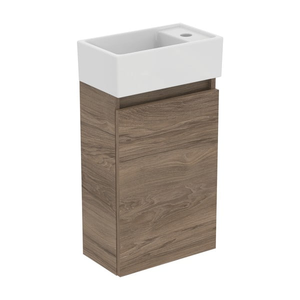 Mobile a sospensione per sottolavabo in noce naturale 35x55 cm Eurovit+ - Ideal Standard-image-2