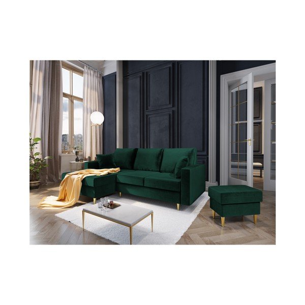 Pouf Muguet verde, 60 x 45 cm - Mazzini Sofas-image-3